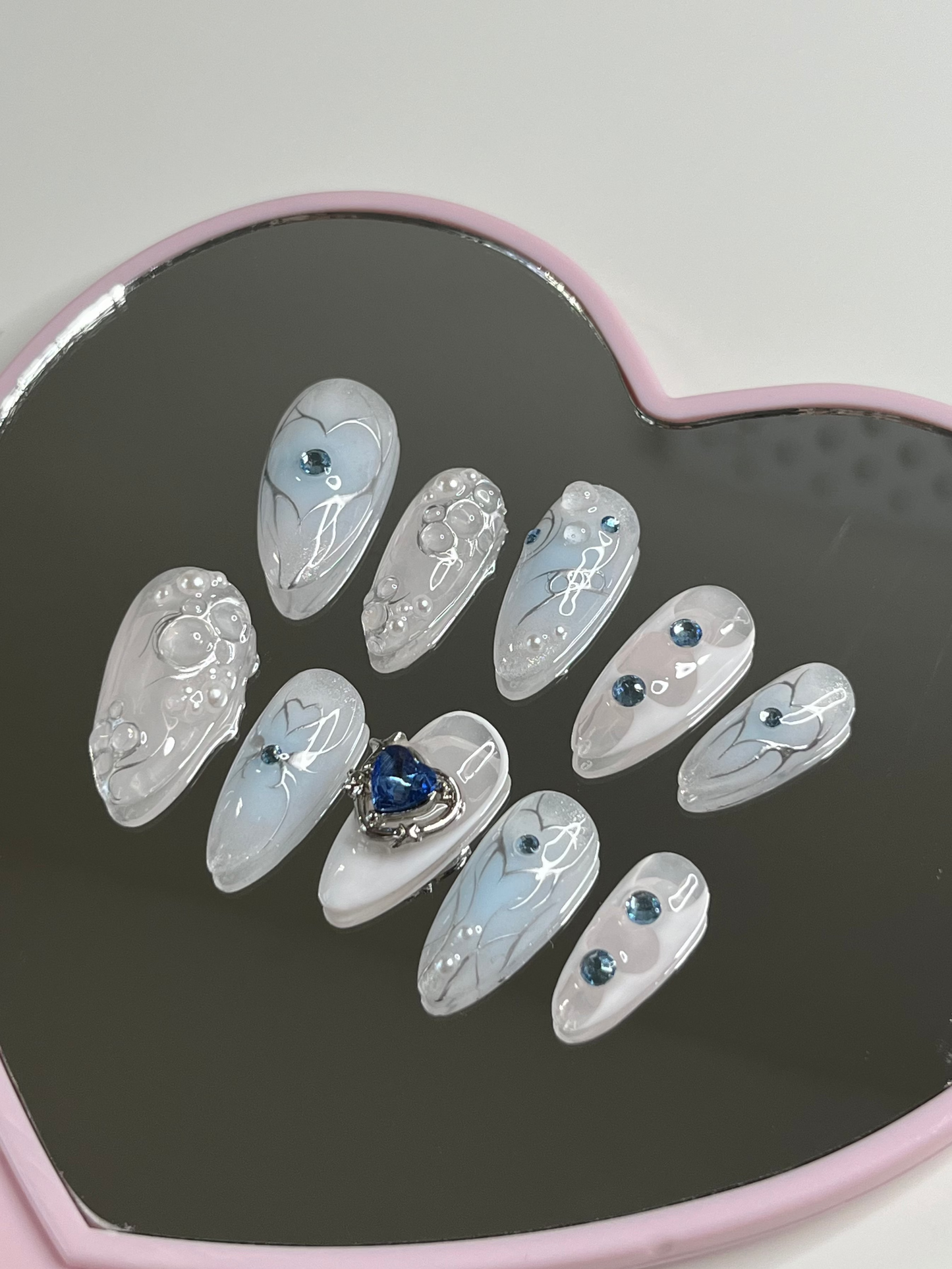 Blue Cyber Hearts Set