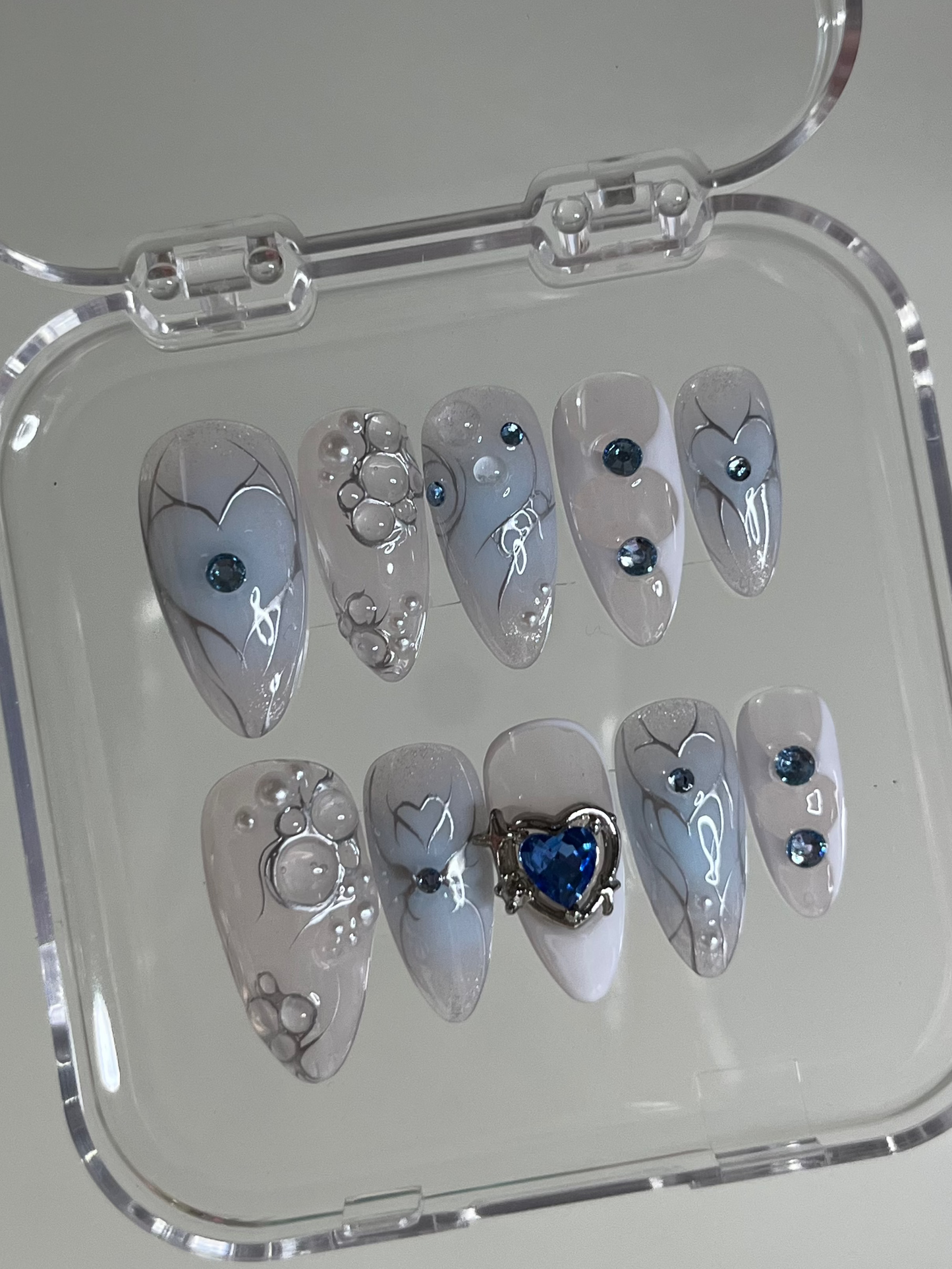 Blue Cyber Hearts Set
