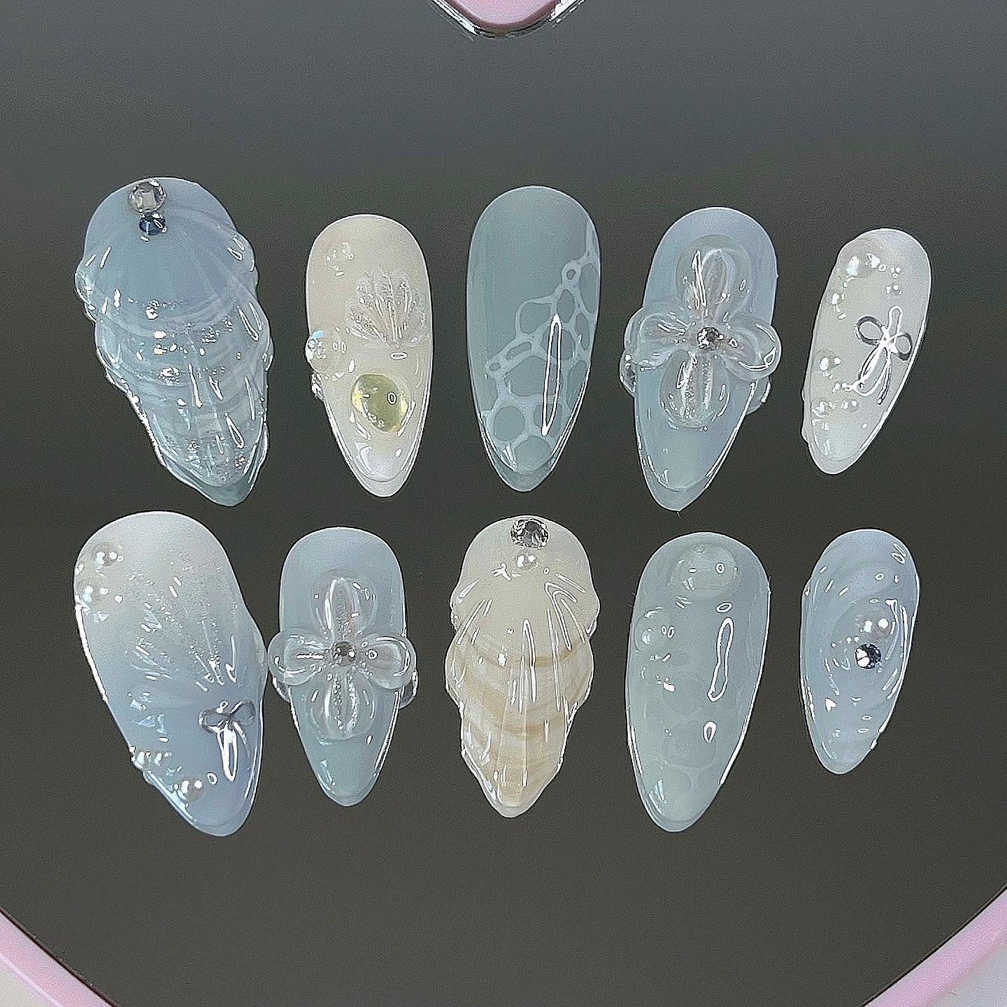 Baby Blue Seashells Set