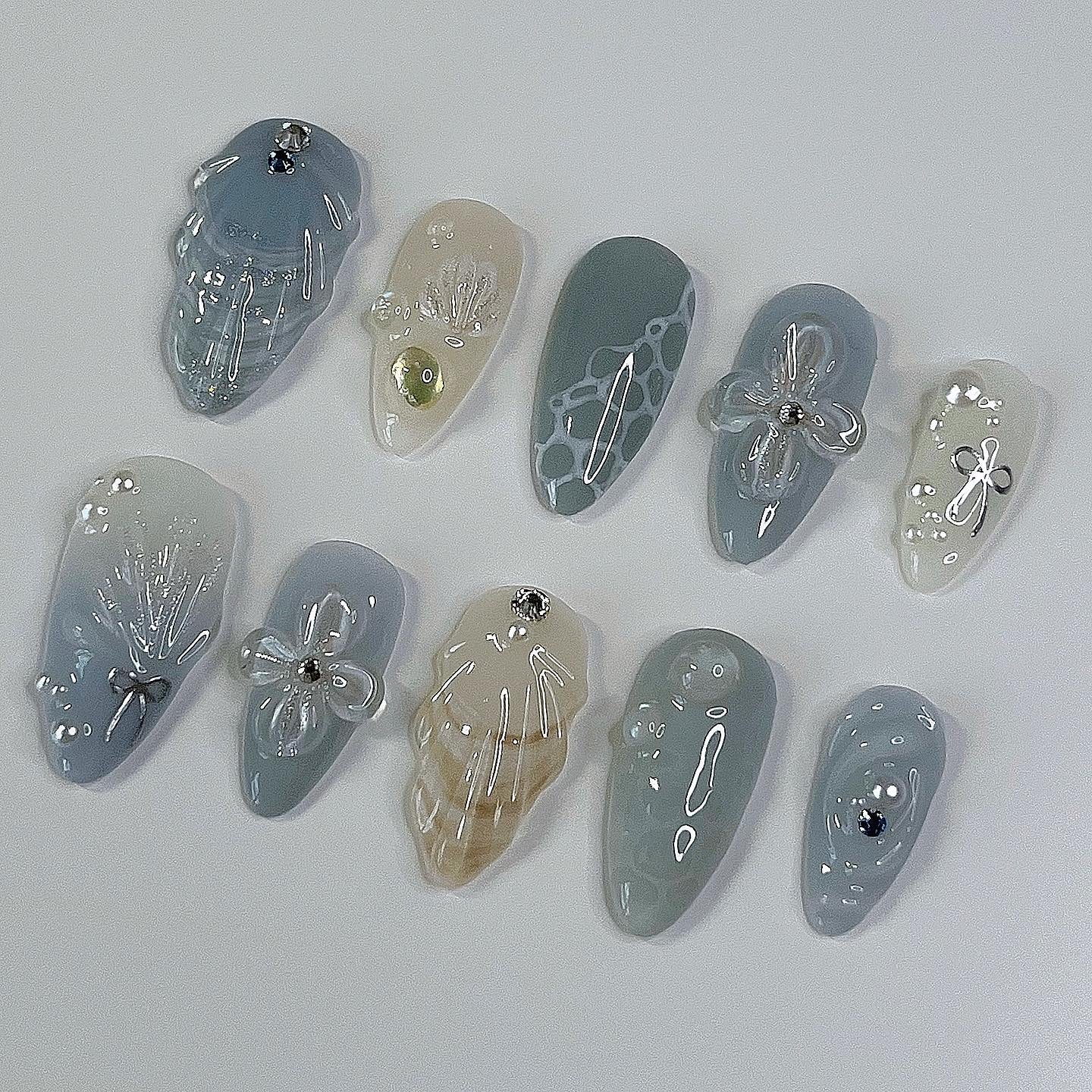 Baby Blue Seashells Set