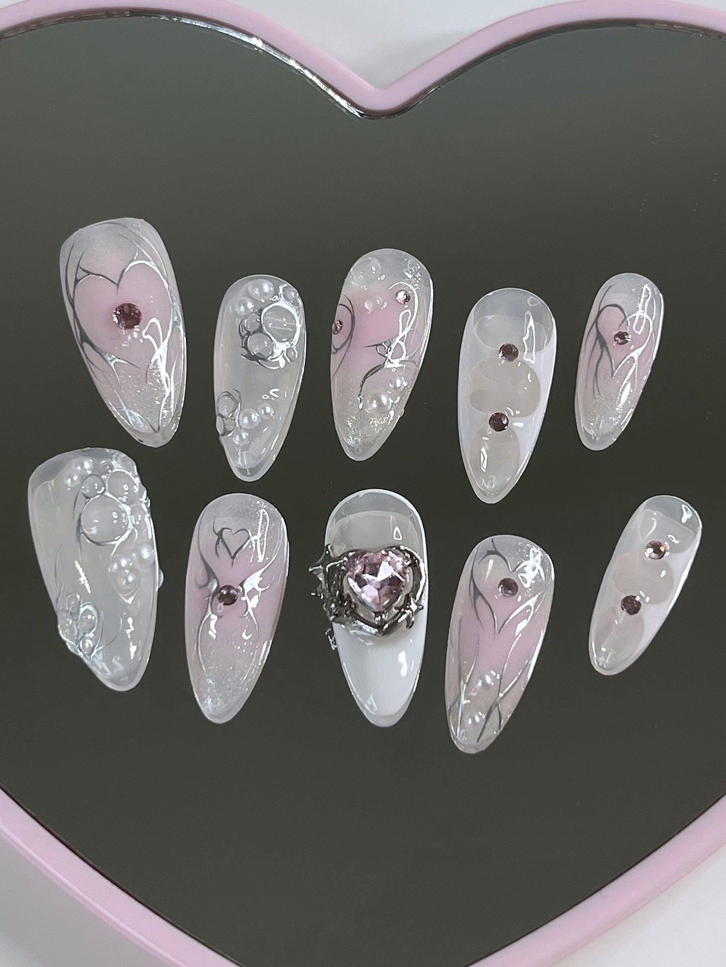 Pink Cyber Hearts Set