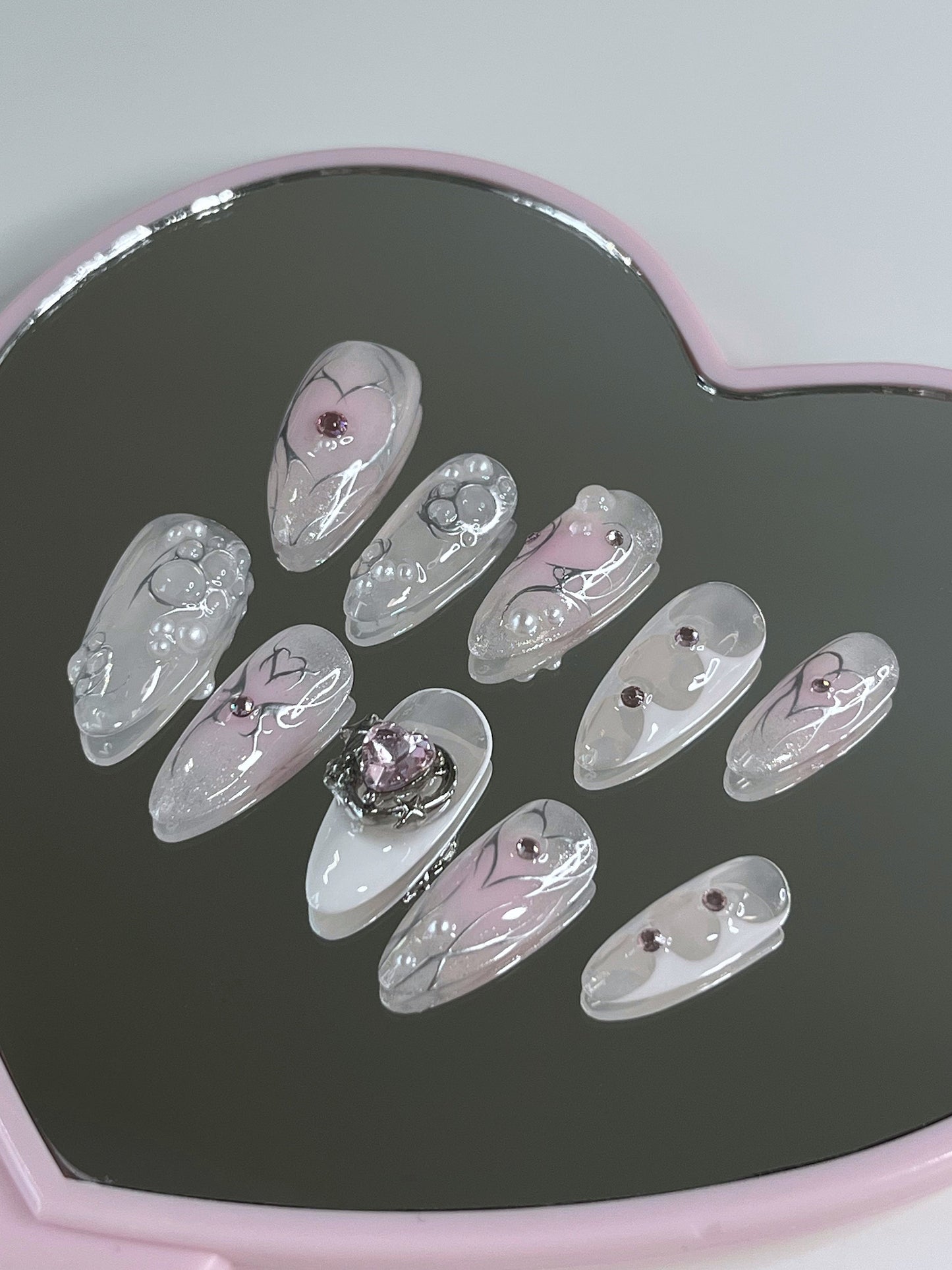 Pink Cyber Hearts Set