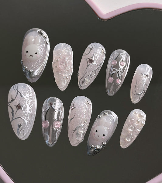 Pink Cyber Cherry Bunny Set