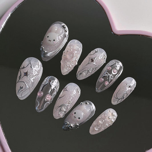 Pink Cyber Cherry Bunny Set