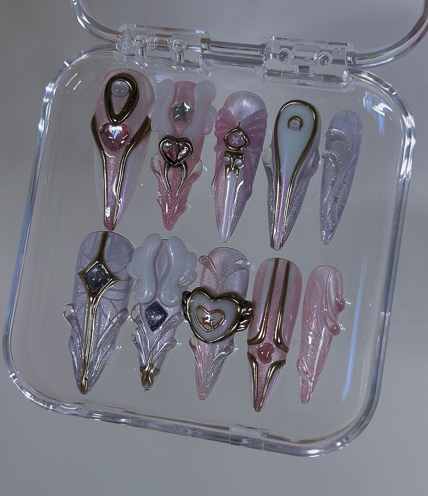 Pink + Purple Dreamwings Set - Valorant Inspired Press-On Nails